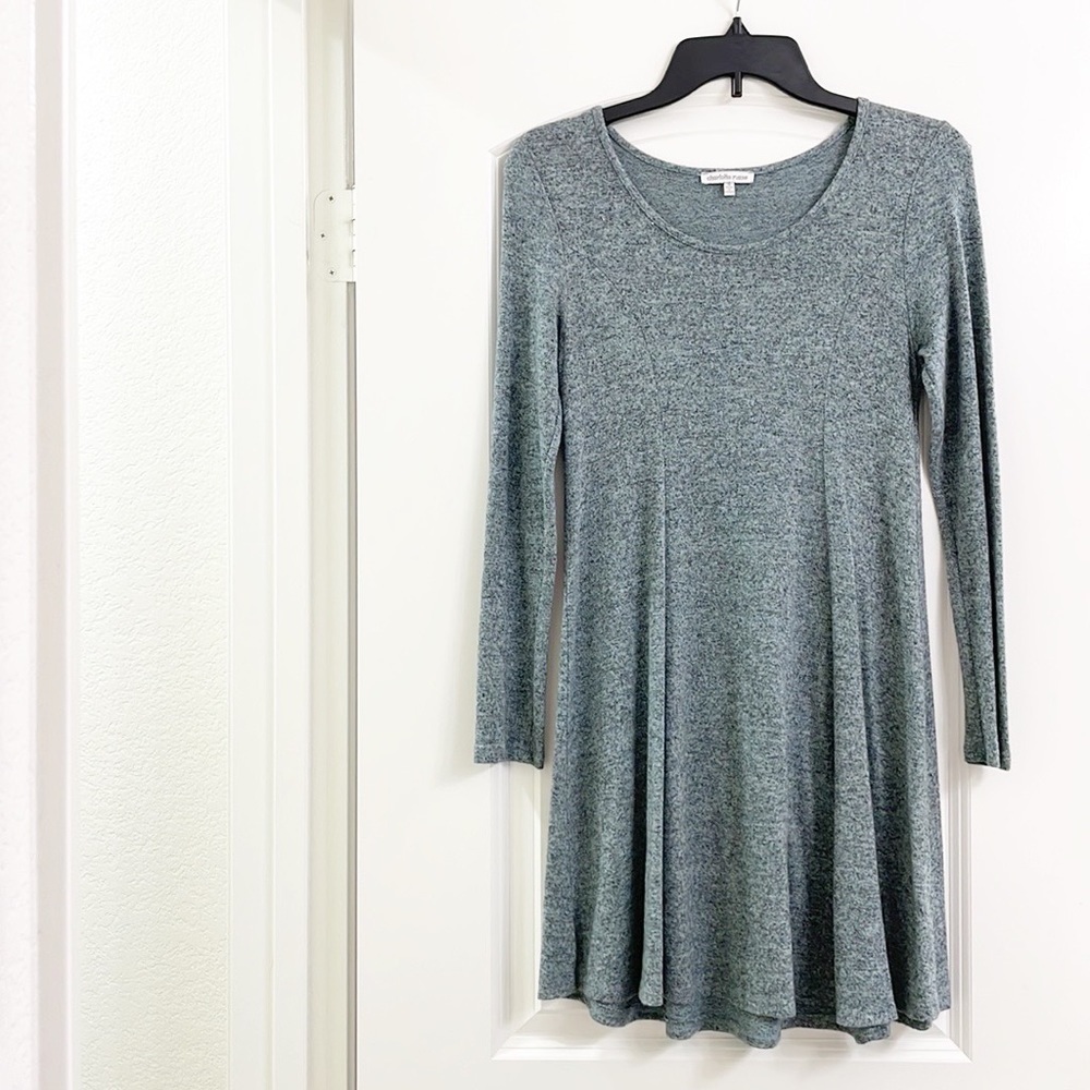 Charlotte Russe light gray long sleeve knit dress